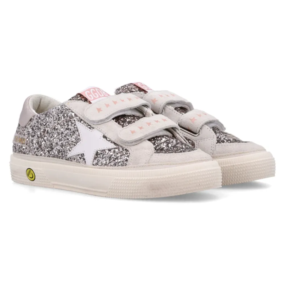 Golden Goose Glitter Sneakers met Ster Patch
