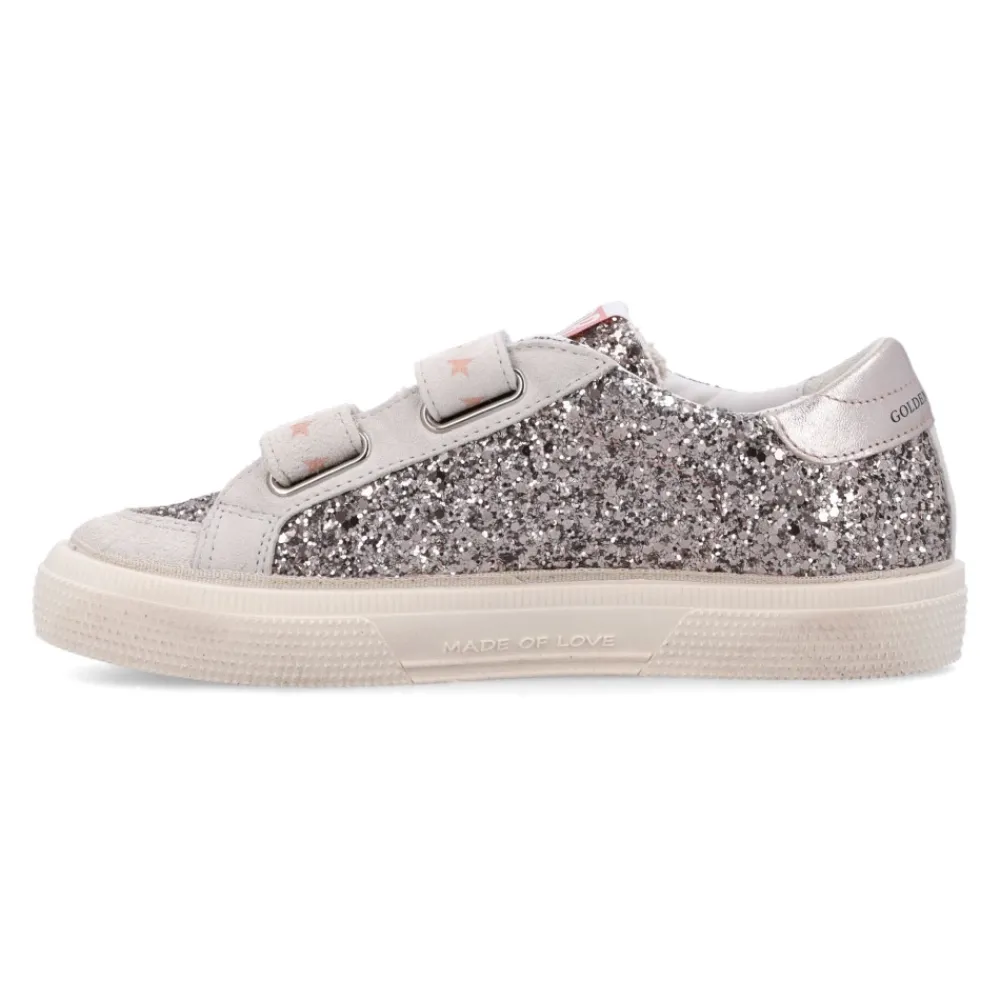 Golden Goose Glitter Sneakers met Ster Patch