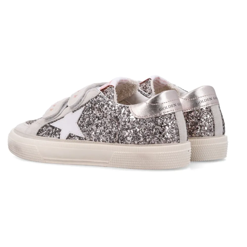 Golden Goose Glitter Sneakers met Ster Patch