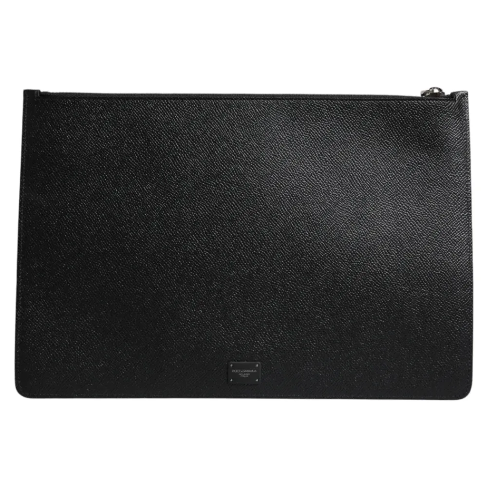 DAMES Dolce & Gabbana Golden Pig Print Logo Pouch Bag