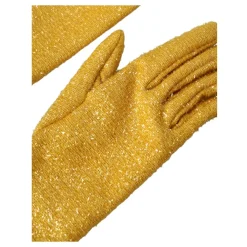 DAMES Dolce & Gabbana Handschoenen^Gouden Lurex Mid Arm Handschoenen