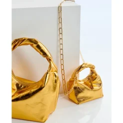 DAMES Stine Goya Gouden Micro Hobo Tas