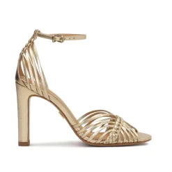 DAMES Kazar Gouden sandalen met gevlochten bandjes