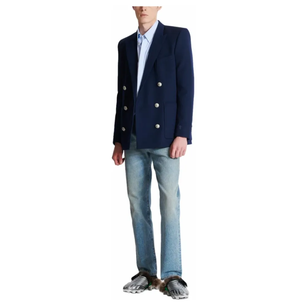 Heren Balmain Kostuums^Grain de poudre blazer