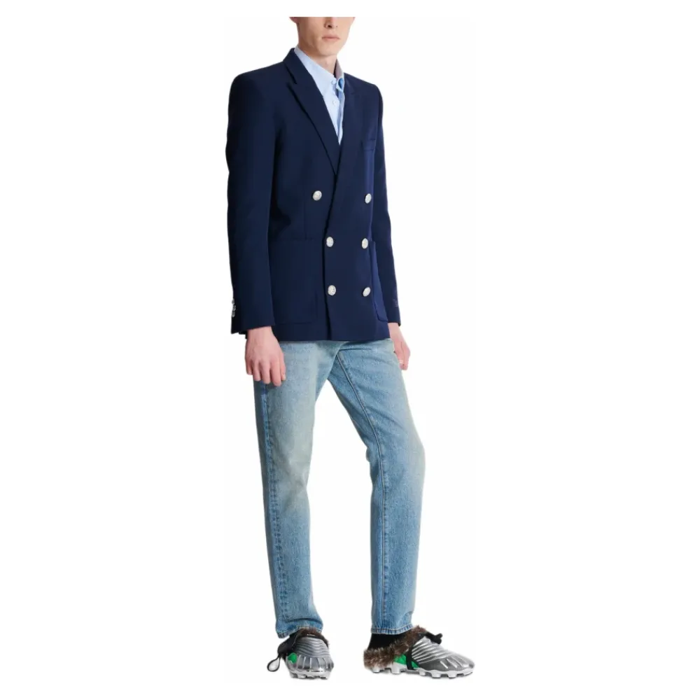 Heren Balmain Kostuums^Grain de poudre blazer