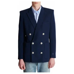 Heren Balmain Kostuums^Grain de poudre blazer