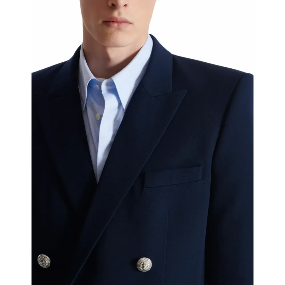 Heren Balmain Kostuums^Grain de poudre blazer