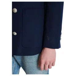 Heren Balmain Kostuums^Grain de poudre blazer
