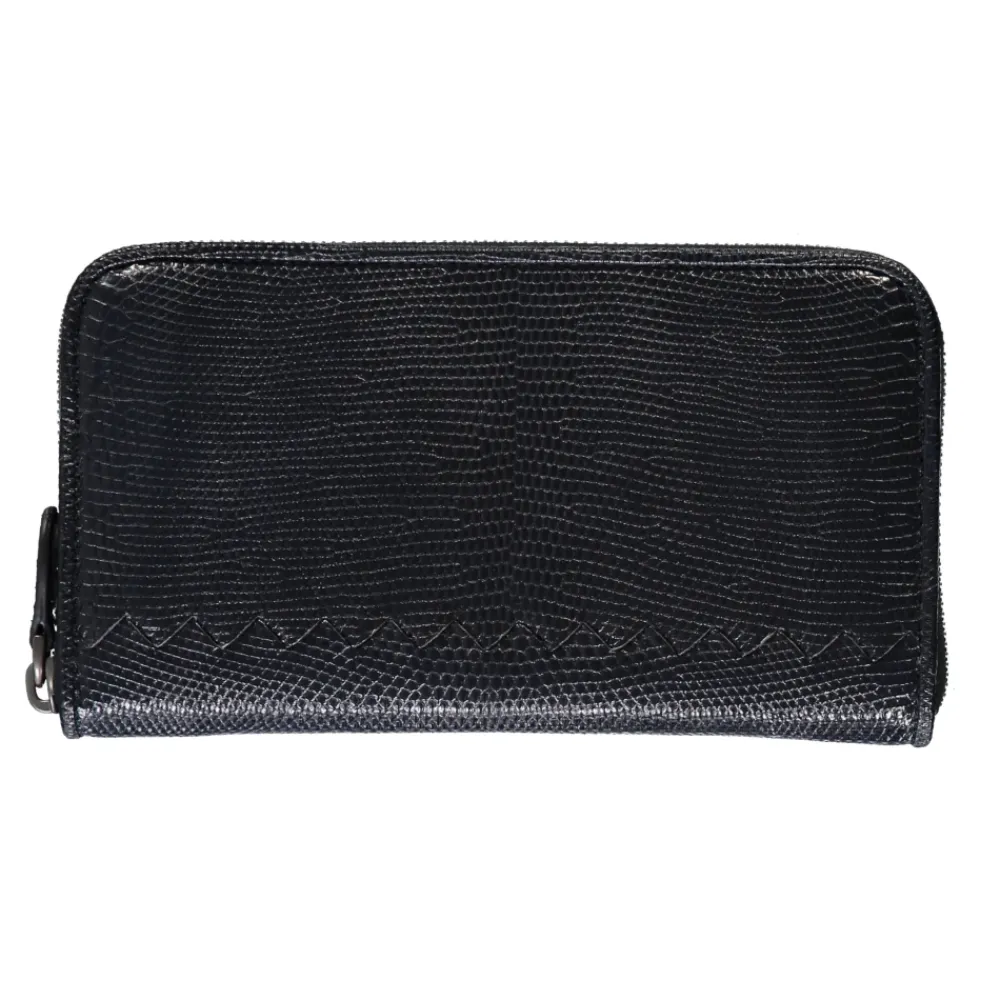 Heren Bottega Veneta Grainy Leather Zip-Around Portemonnee