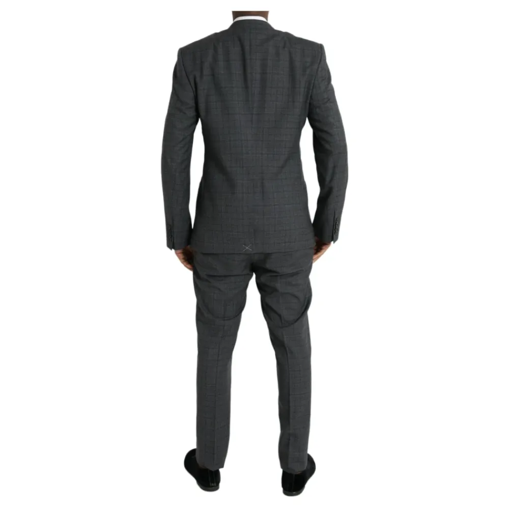Heren Dolce & Gabbana Kostuums^Geruit Wol 2-Delig Pak