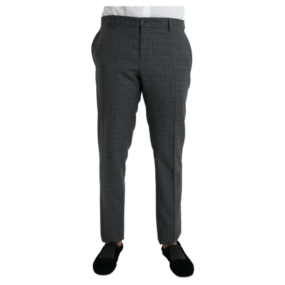 Heren Dolce & Gabbana Kostuums^Geruit Wol 2-Delig Pak