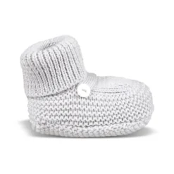 Little Bear Grijze Baby Slofjes met Revers