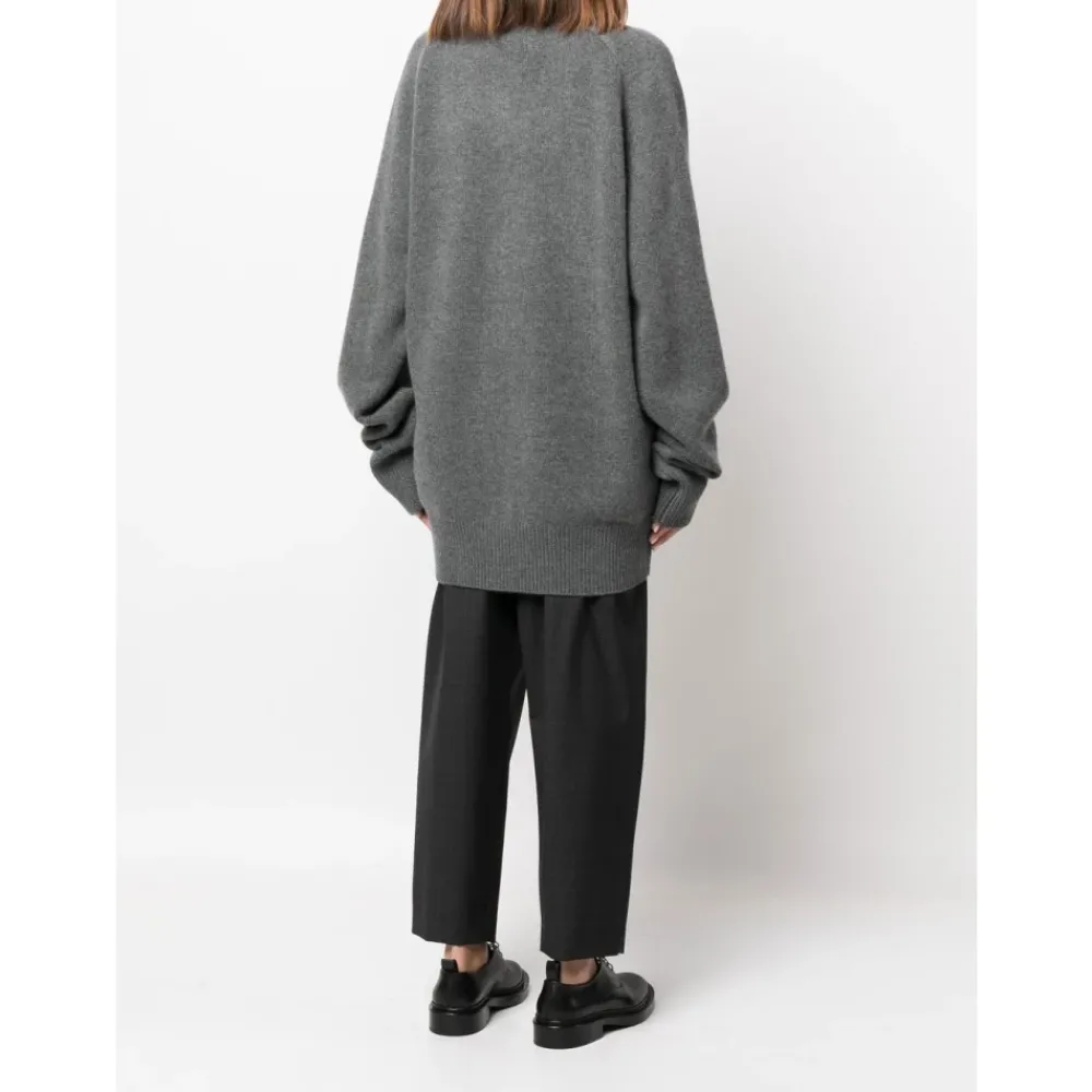 DAMES Extreme Cashmere Grijze Cashmere Cardigan Sweaters