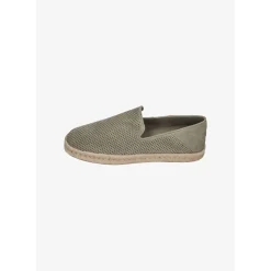 Heren TOMS Espadrilles^Grijze Diamant Geperforeerde Suède Instapper