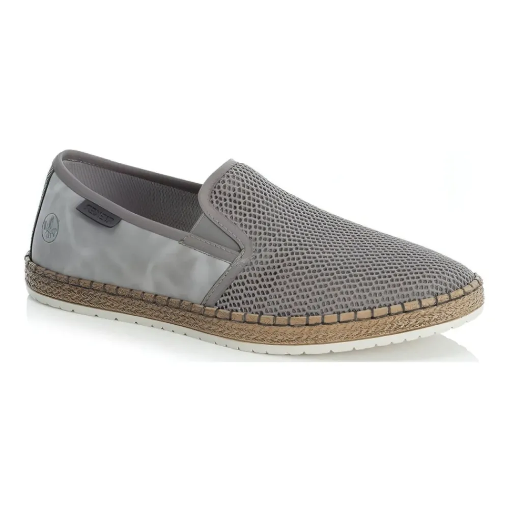 Heren Rieker Grijze Espadrilles