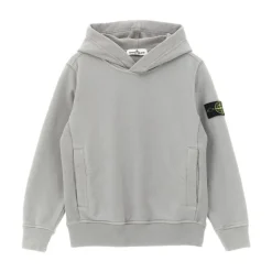 Stone Island Grijze Fleece Sweater met Compass Badge