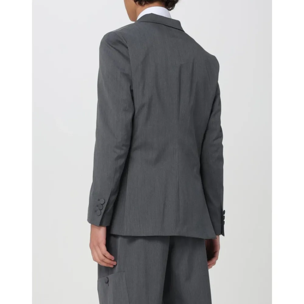 Heren Palm Angels Grijze Geborduurde Blazer voor Mannen