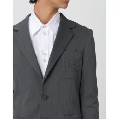 Heren Palm Angels Grijze Geborduurde Blazer voor Mannen