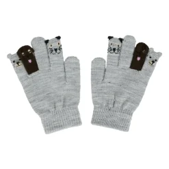 Molo Handschoenen^Grijze handschoenen met dierenversiering