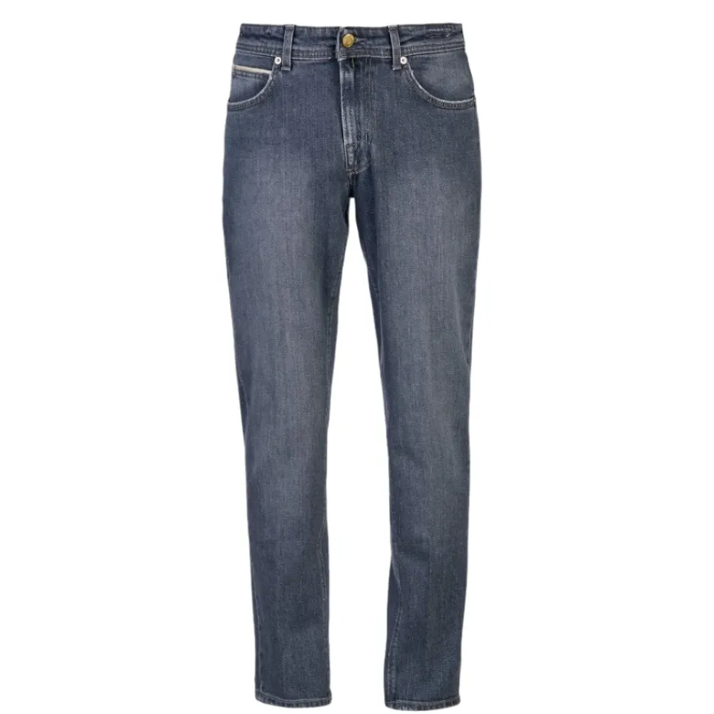 Heren Briglia Jeans^Grijze Jeans met Logopatch