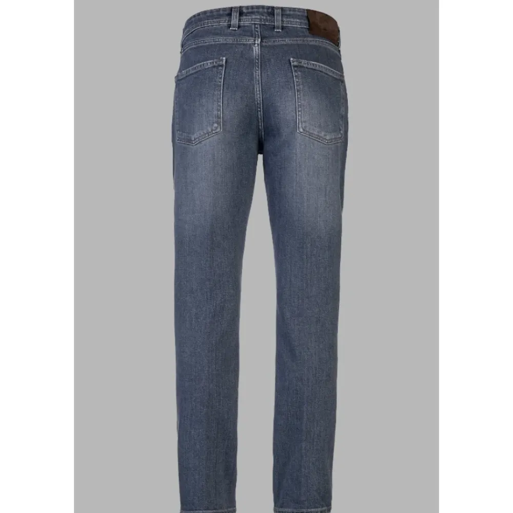 Heren Briglia Jeans^Grijze Jeans met Logopatch