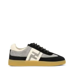 Fendi Sneakers^Grijze Junior Suède Sneakers Rubberen Zool