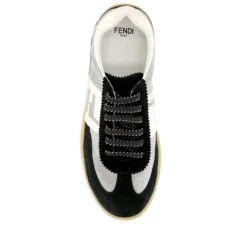 Fendi Sneakers^Grijze Junior Suède Sneakers Rubberen Zool