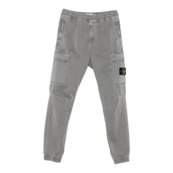 Heren Stone Island Broeken^Grijze Katoenen Broek AW25