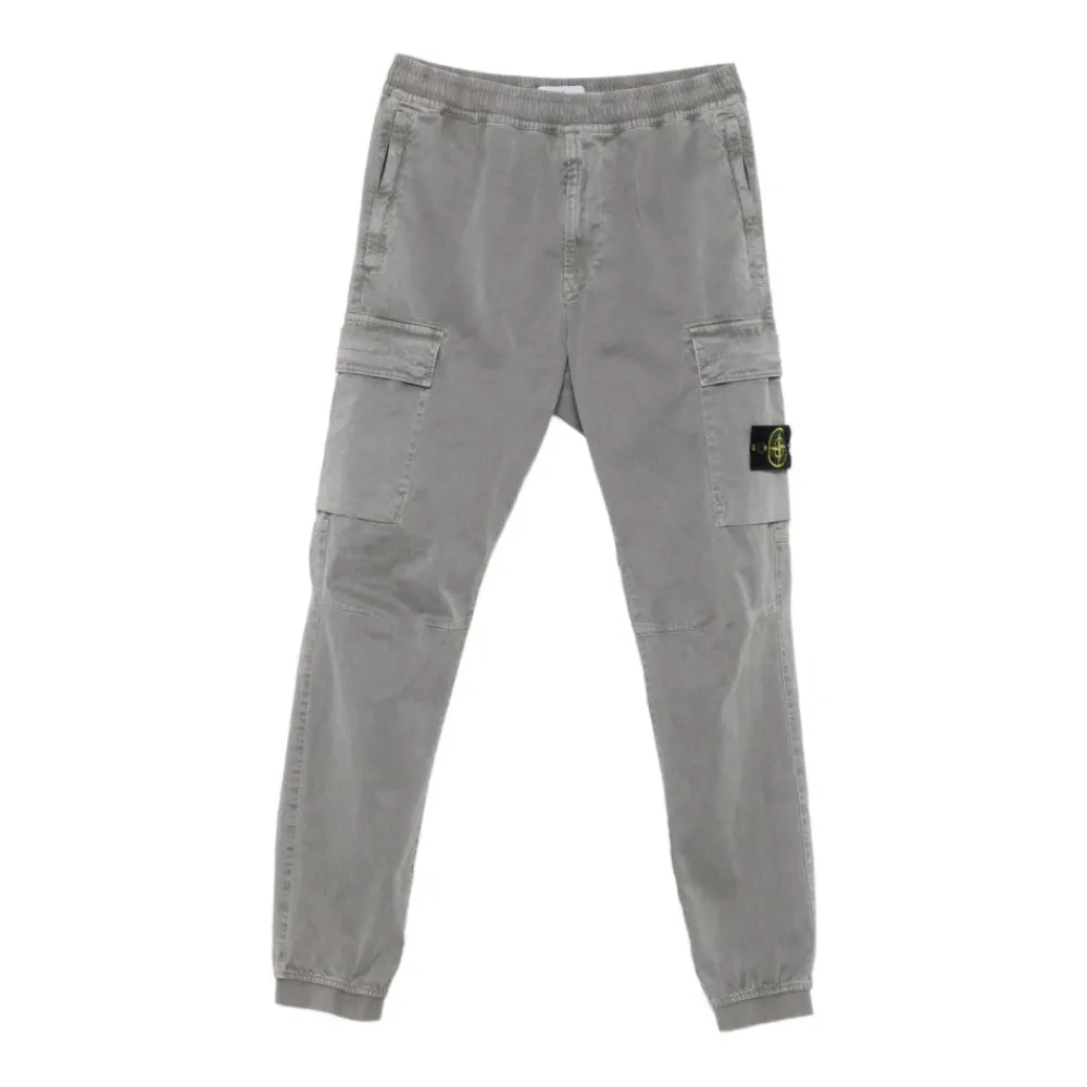 Heren Stone Island Broeken^Grijze Katoenen Broek AW25
