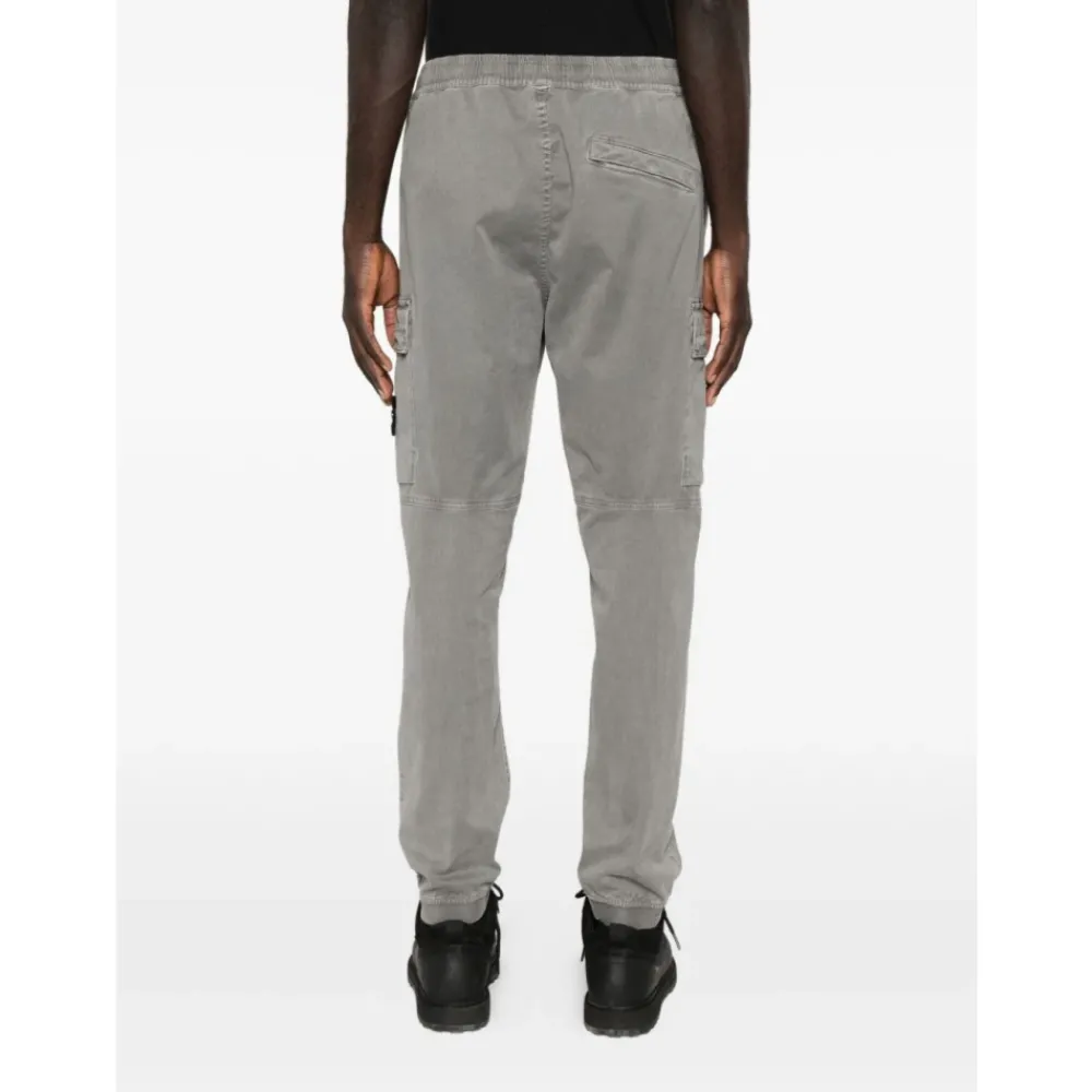 Heren Stone Island Broeken^Grijze Katoenen Broek AW25