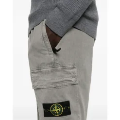Heren Stone Island Broeken^Grijze Katoenen Broek AW25