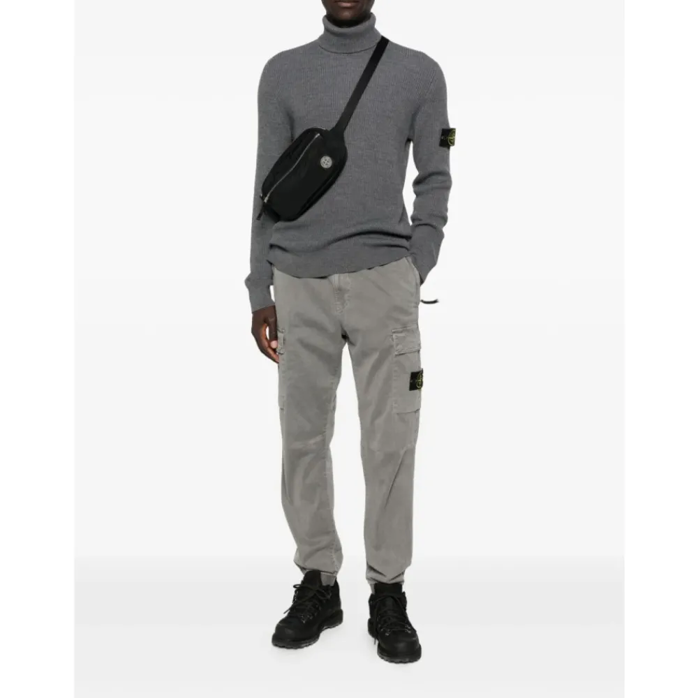 Heren Stone Island Broeken^Grijze Katoenen Broek AW25