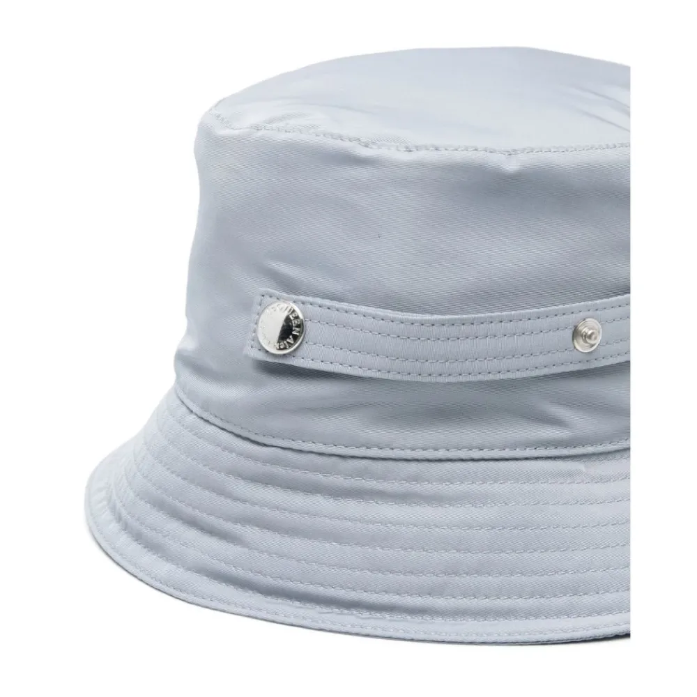 Heren Alexander McQueen Grijze Katoenen Logo Print Verstelbare Hoed