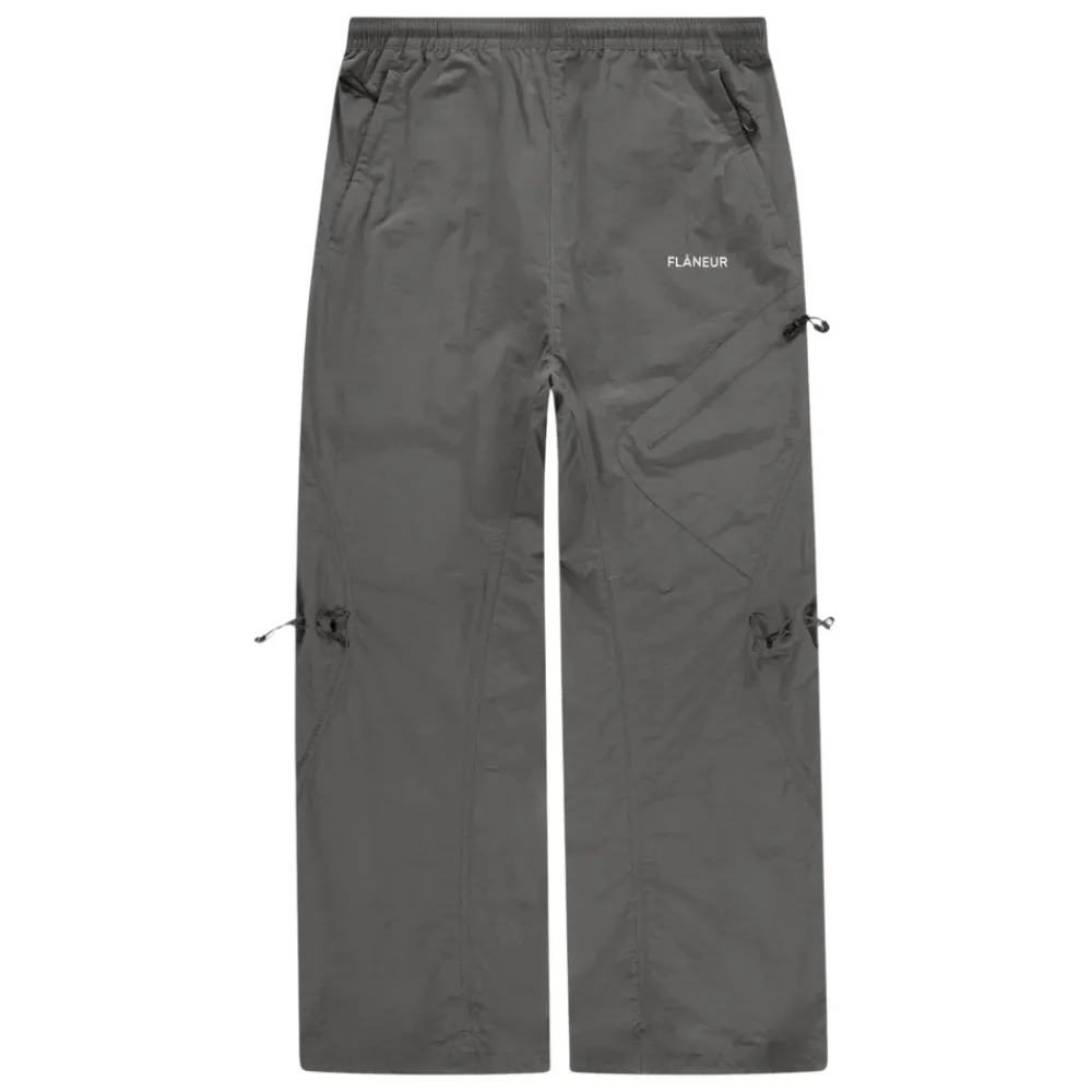 Heren FLÂNEUR Grijze Nylon Utility Broek