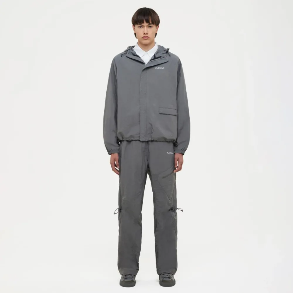 Heren FLÂNEUR Grijze Nylon Utility Broek