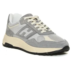 Heren Hogan Grijze Sneakers Hyperlight Leer Mesh