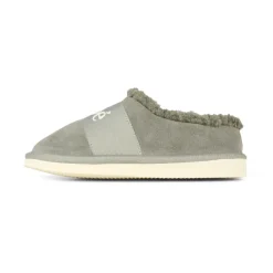 Chloé Grijze Suède Muiltjes met Nep Shearling