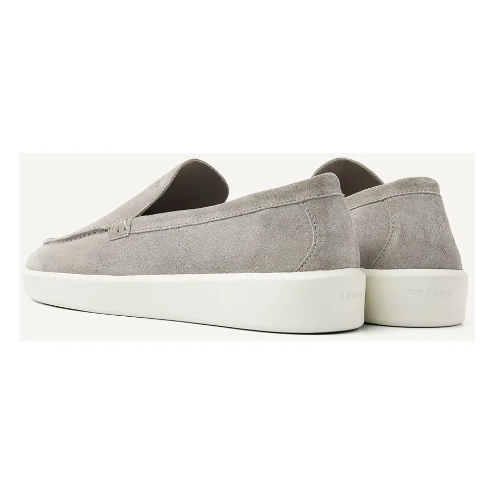 Heren Nubikk Instappers & Slip Ons^Grijze Suède Stijlvolle Sneakers