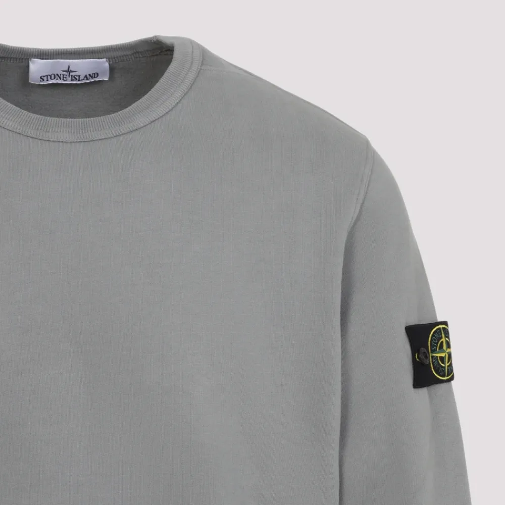 Heren Stone Island Grijze Sweatshirt AW25 Comfort Stijl