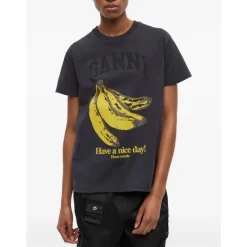 DAMES Ganni Grijze T-shirts en Polo's