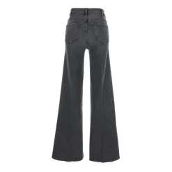DAMES Mother Jeans^Grijze Wide Leg Jeans voor Vrouwen