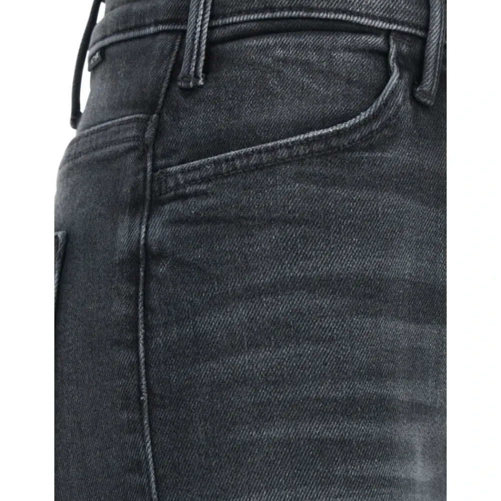 DAMES Mother Jeans^Grijze Wijde Pijp Jeans