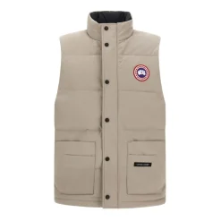Heren Canada Goose Jassen^Grijze Winterjas met Drievoudige Zakken