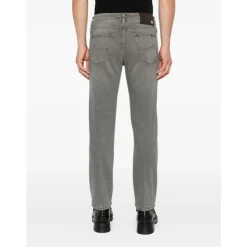 Heren Jacob Cohën Jeans^Grijze Zijde & Nylon Jeans