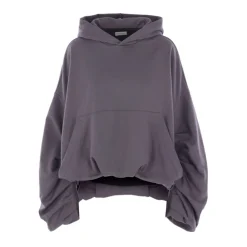 DAMES Dries Van Noten Hoodies & Sweatvesten^Grijze Zijde Nylon Sweater
