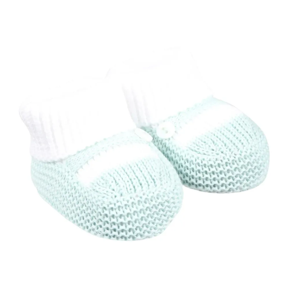 Little Bear Pantoffels^e katoenen platte schoenen met knoopdetail