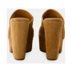 DAMES Clergerie Sleehakken^Groene Leren Sandalen - Dolcy9