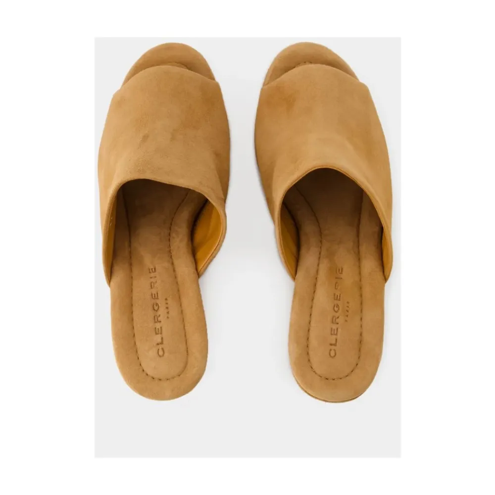 DAMES Clergerie Sleehakken^Groene Leren Sandalen - Dolcy9