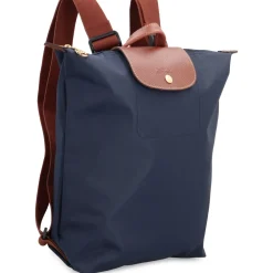 DAMES Longchamp Rugzakken^Groene Nylon Rugzak met Leren Details