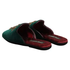 Heren Dolce & Gabbana e Velvet Cross Embellished Slippers